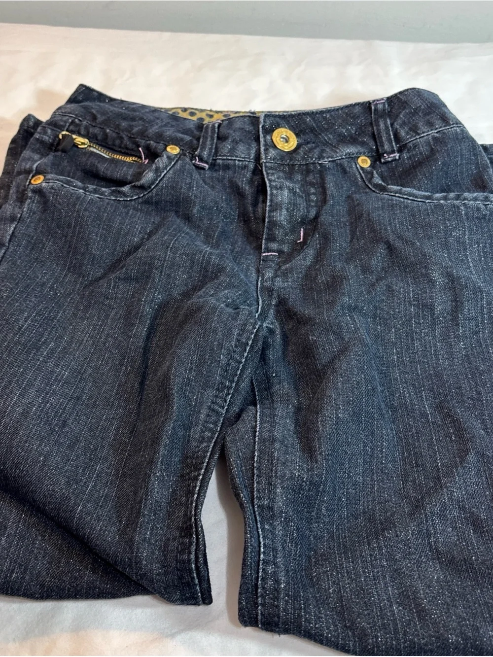 Hannah Montana by Disney Girls sparkling Jeans Straight Fit Jeans. 1195